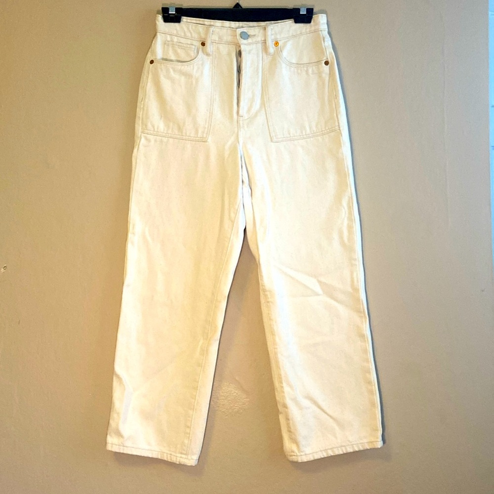 BlankNYC The Baxter cream wide leg pant, size 27.